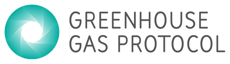Greenhouse Gas Protocol logo representing global standards for carbon accounting and emissions reporting.