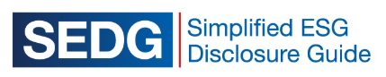 Simplified ESG Disclosure Guide (SEDG) logo representing accessible sustainability reporting standards.